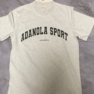 Adanola Retro Adanola Sport Graphic T-shirt Heather Grey designer Cotton Tee